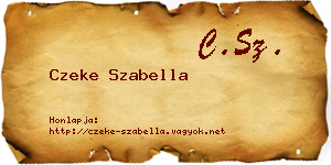 Czeke Szabella névjegykártya